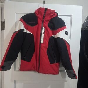 Obermeyer Kids Red and Black Puffer Jacket